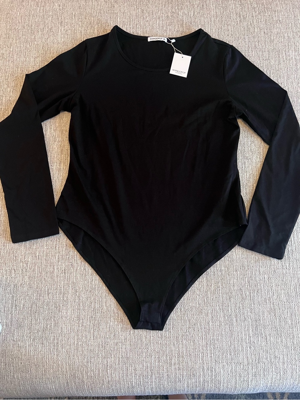 MANGOPOP Black Long Sleeve Bodysuit